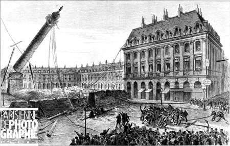 COMMUNE  DE PARIS - COLONNE VENDOME  A Comuna de Paris. Derribo da colonne Vendôme, Paris, 16 de Maio de  1871